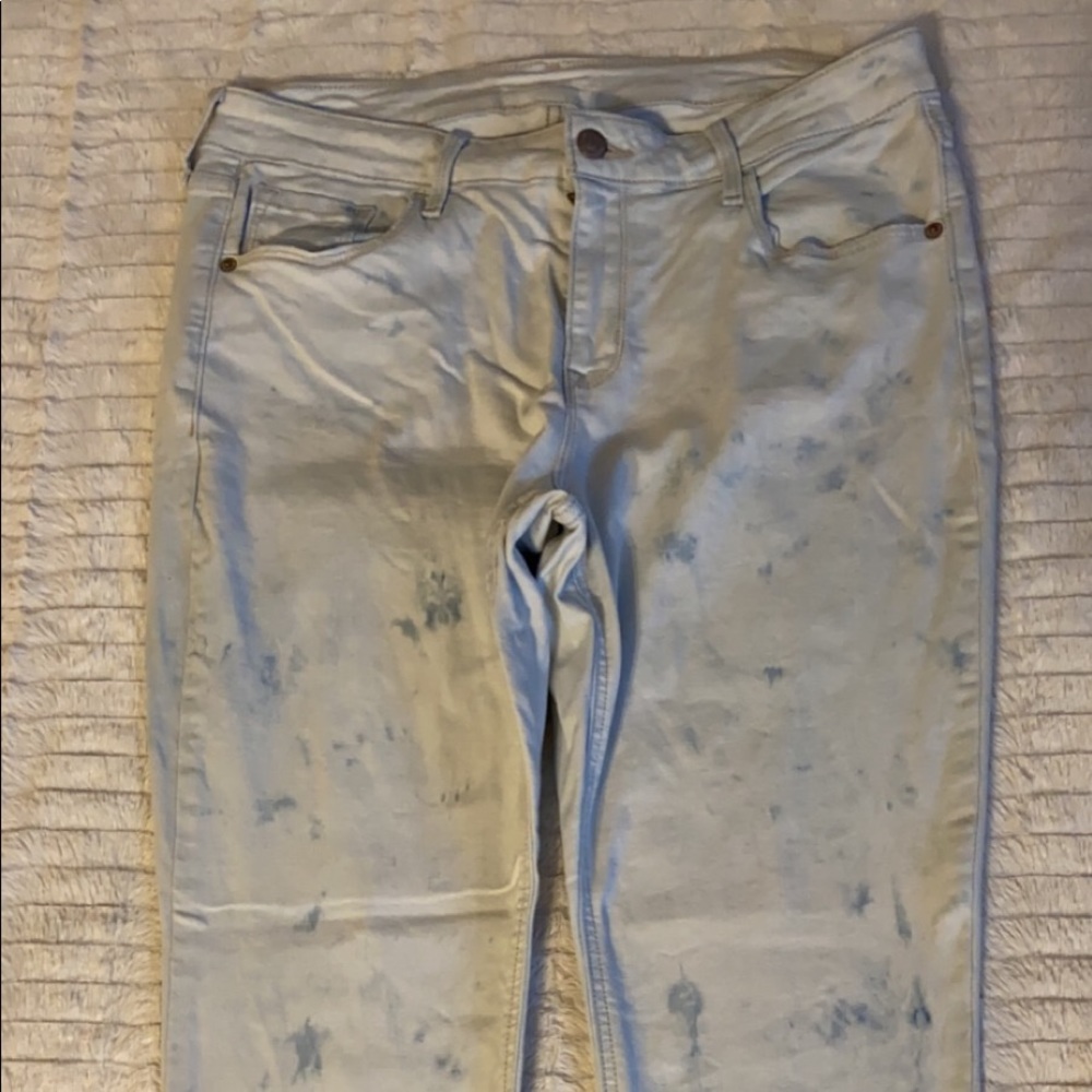 OldNavy RockStar súper skinny ankle ty dye jeans